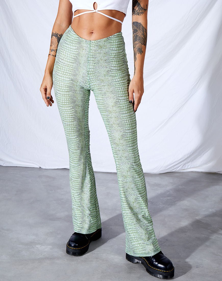 Pantalon Devan en Croc Lime