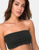 Image de Jeevan Bandeau Top in Neon Pinstripe
