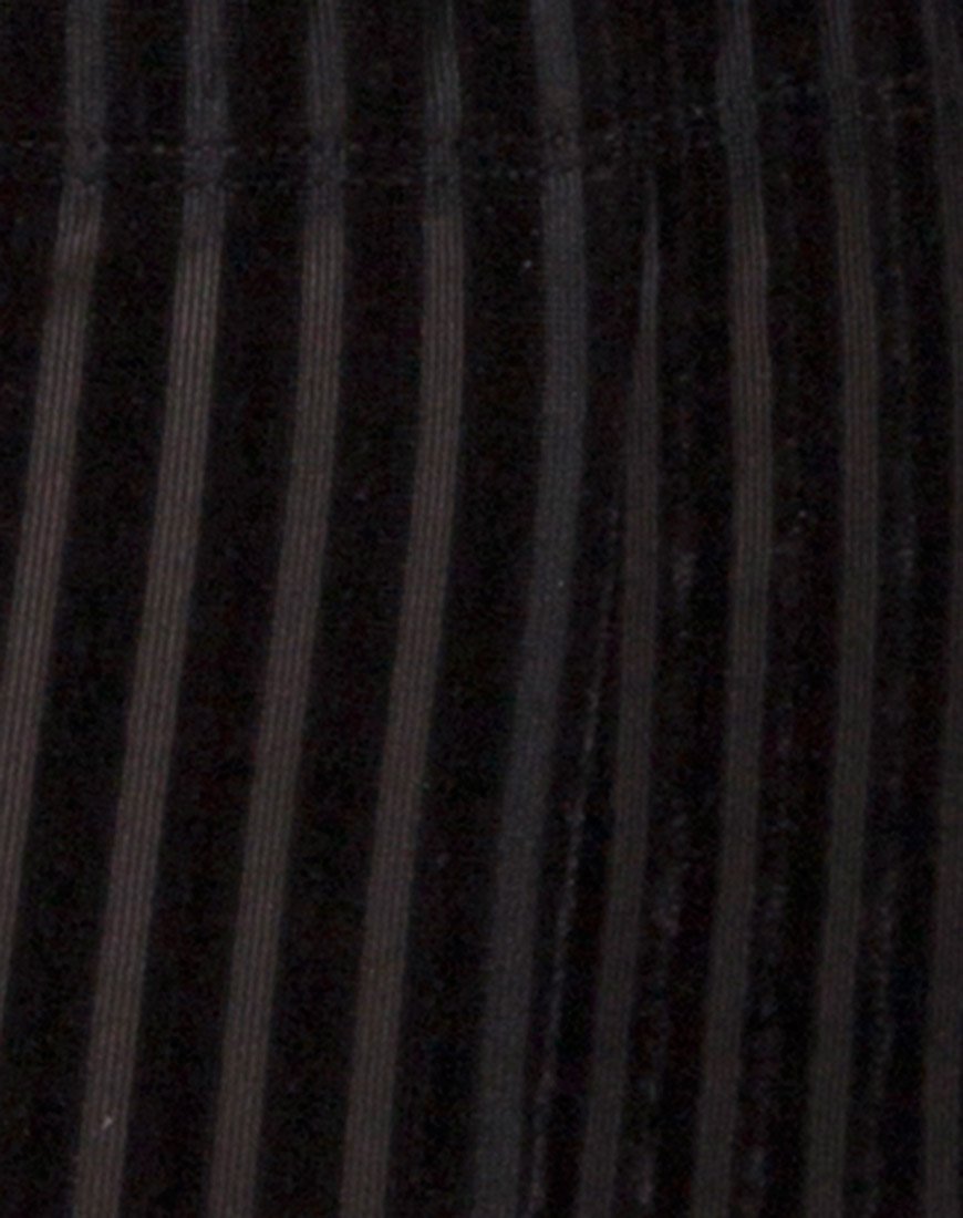 Image de Short de vélo en velours rayé noir X Princesse Polly