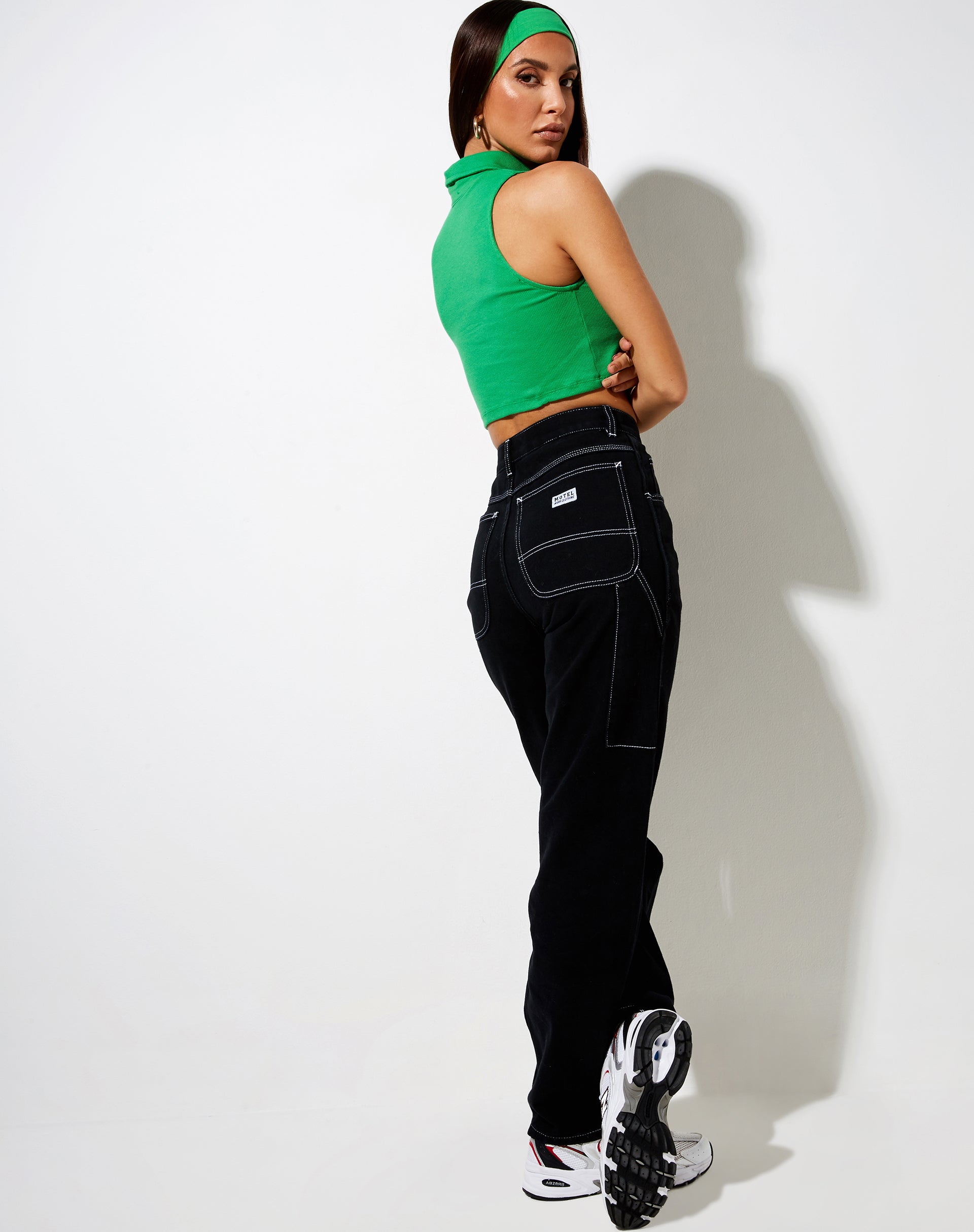 Image de Jeleta Crop Top in Rib Fun Green