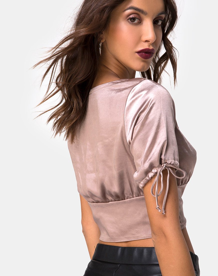 Top Jene en satin de vison