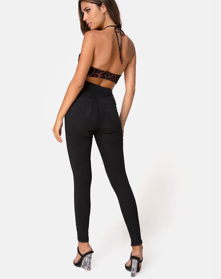 Image de Jeppa Bralette Top in Oversize Jaguar Brown