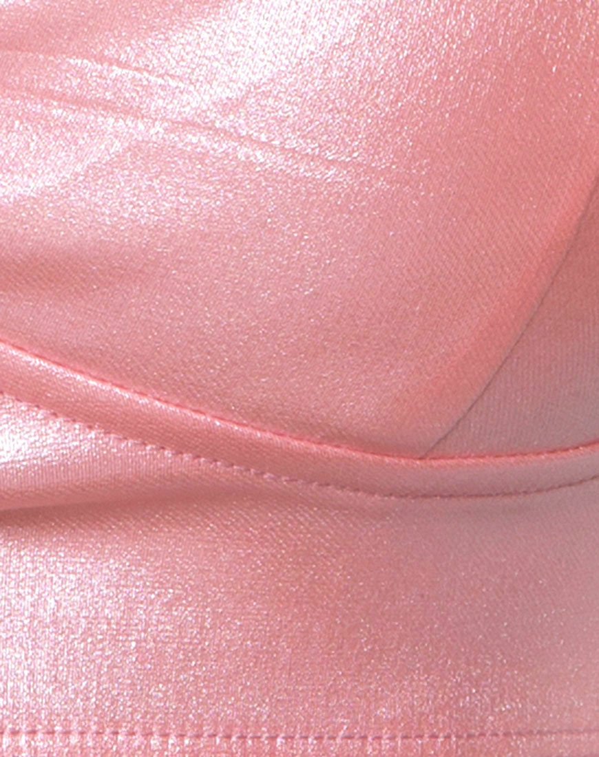 Image de la brassière Jessie en rose bébé métallisé et scintillant