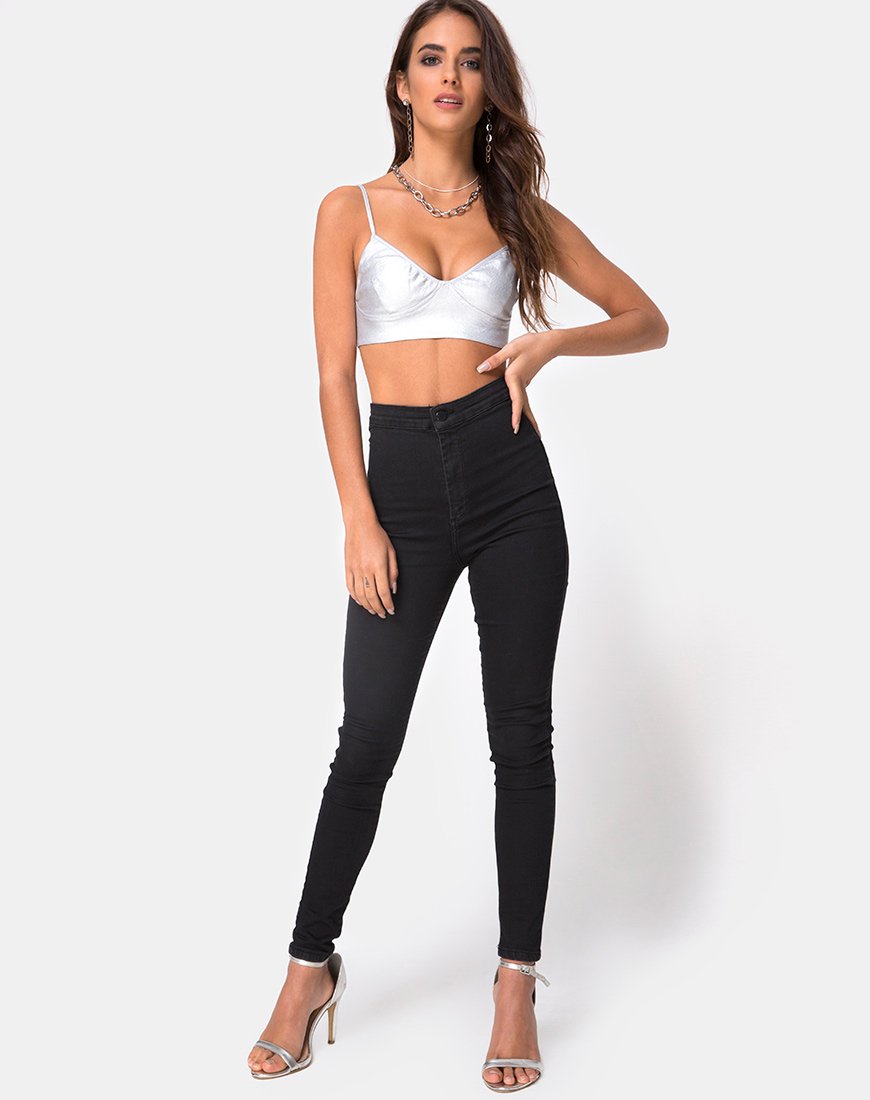 Image de Jessie Bralet Top in Silver Metallic