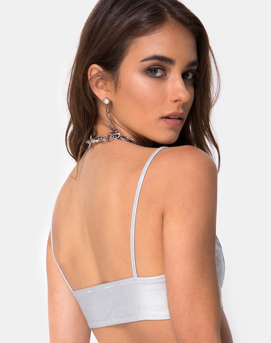 Image de Jessie Bralet Top in Silver Metallic