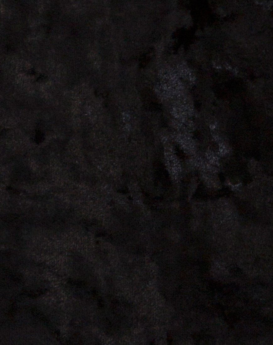 Image de la robe Jezabel en velours écrasé noir