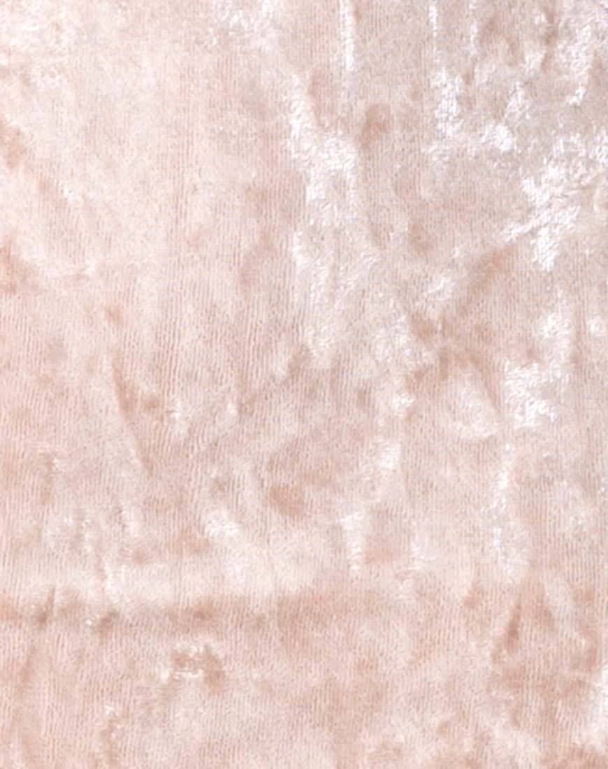 Image de la robe Jezabel en velours écrasé crème