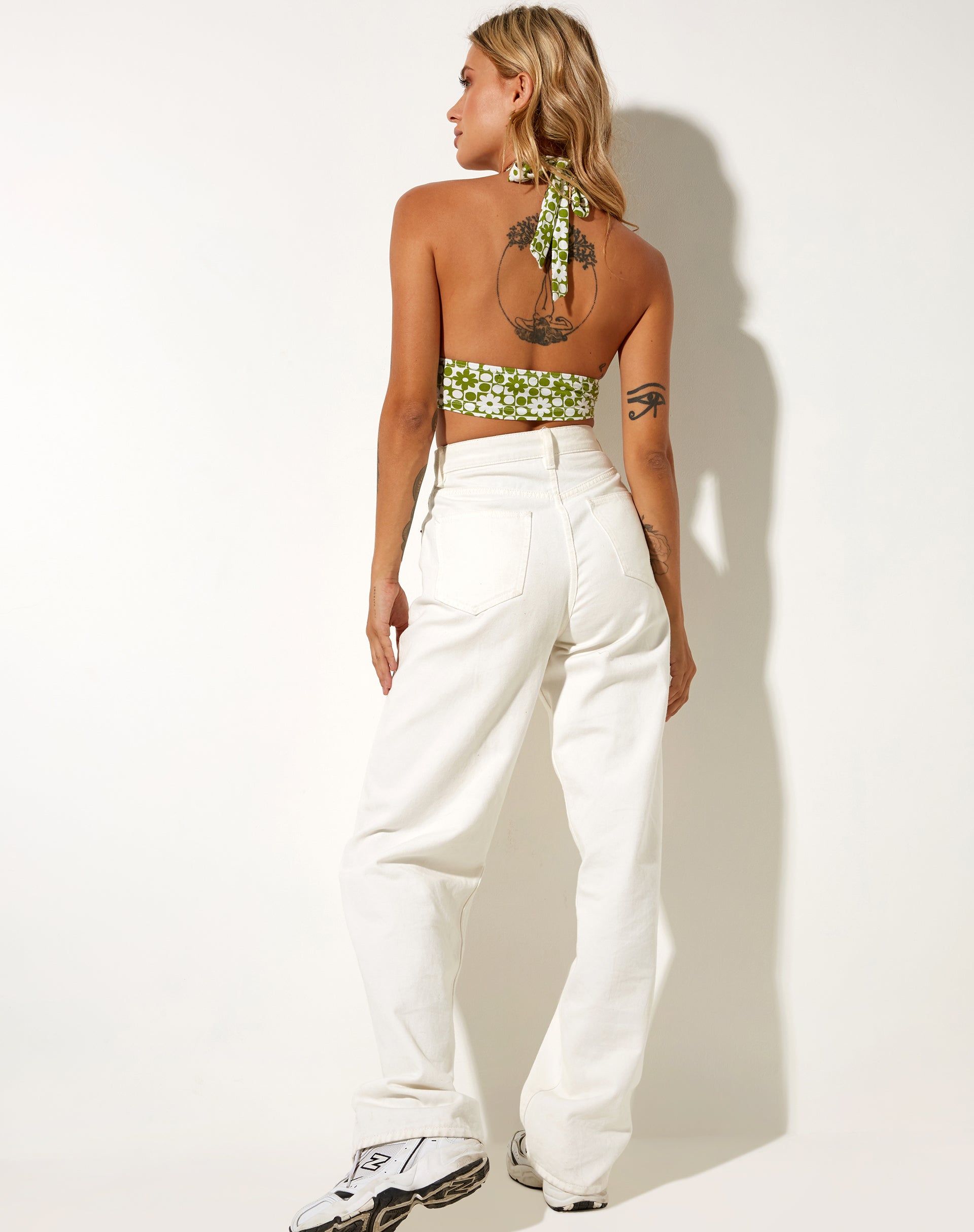 Image de Jica Crop Top in Patchwork Daisy Green