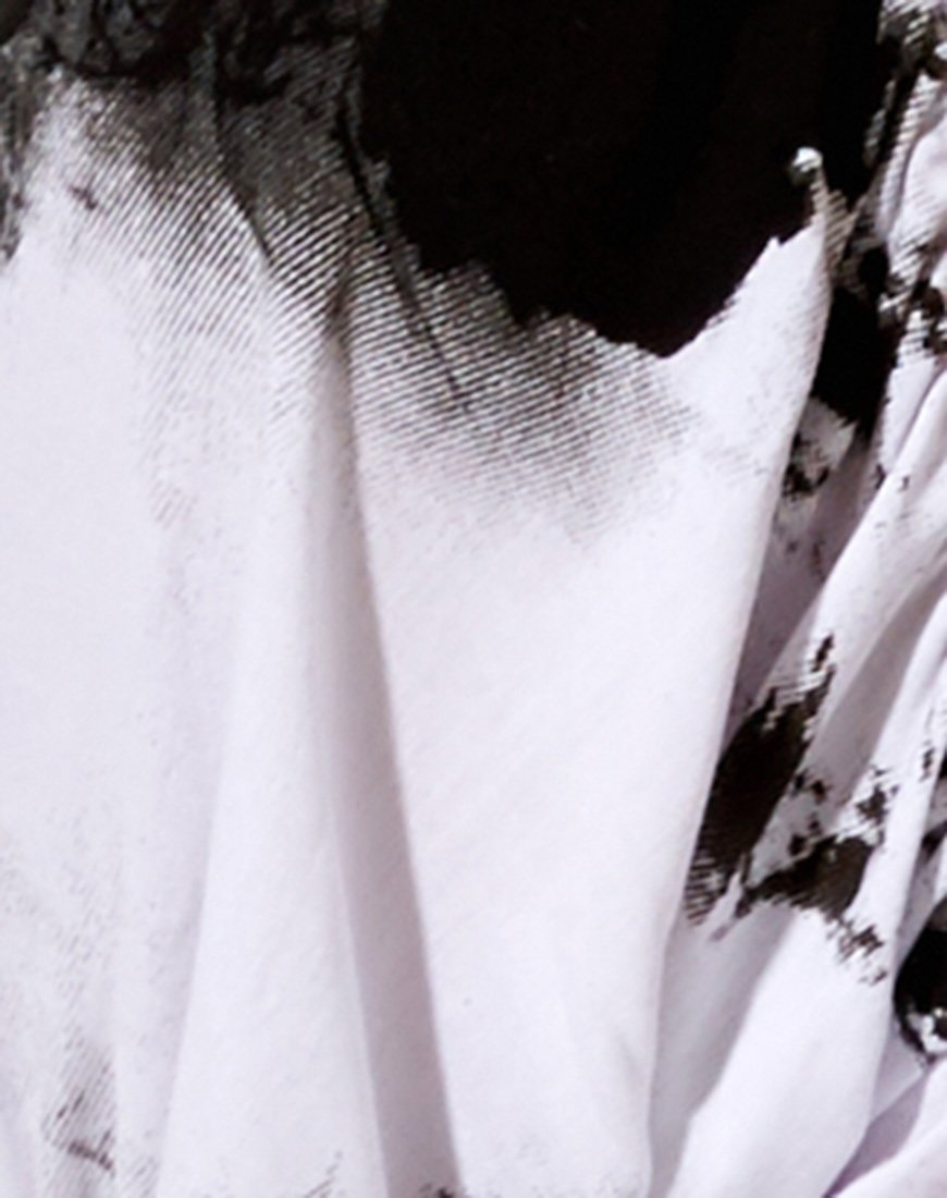 Image de Jiha Crop Top in Mono Tie Dye Black and White