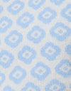 Tricot marguerite bleu tonal