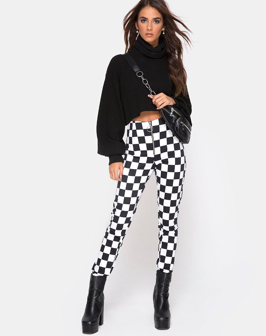 Image de Jolim Trouser in Checker Board Medium B/W