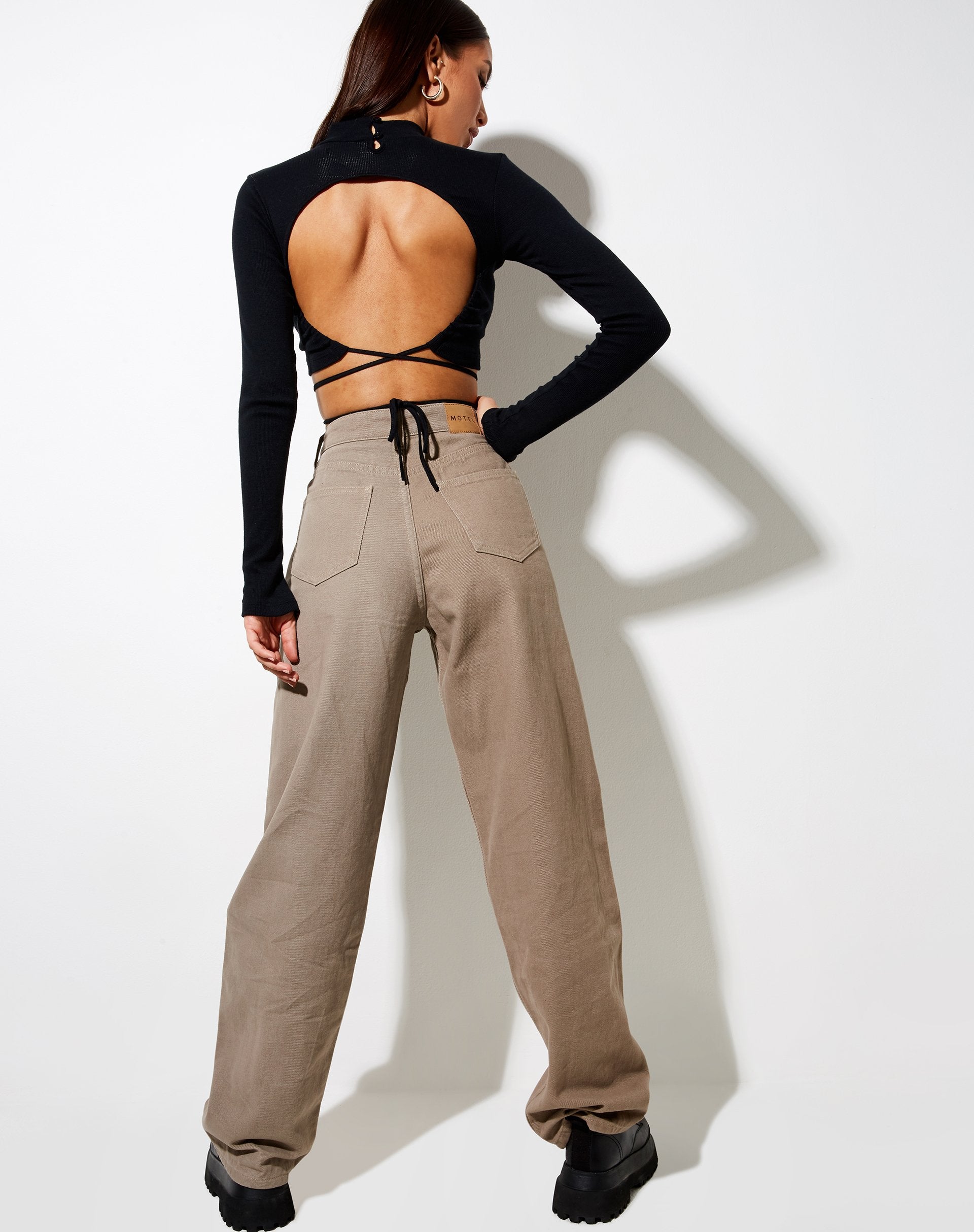 Image de Jorja Crop Top in Rib Black