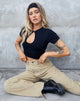 Image de Jose Crop Top in Polycrepe Black
