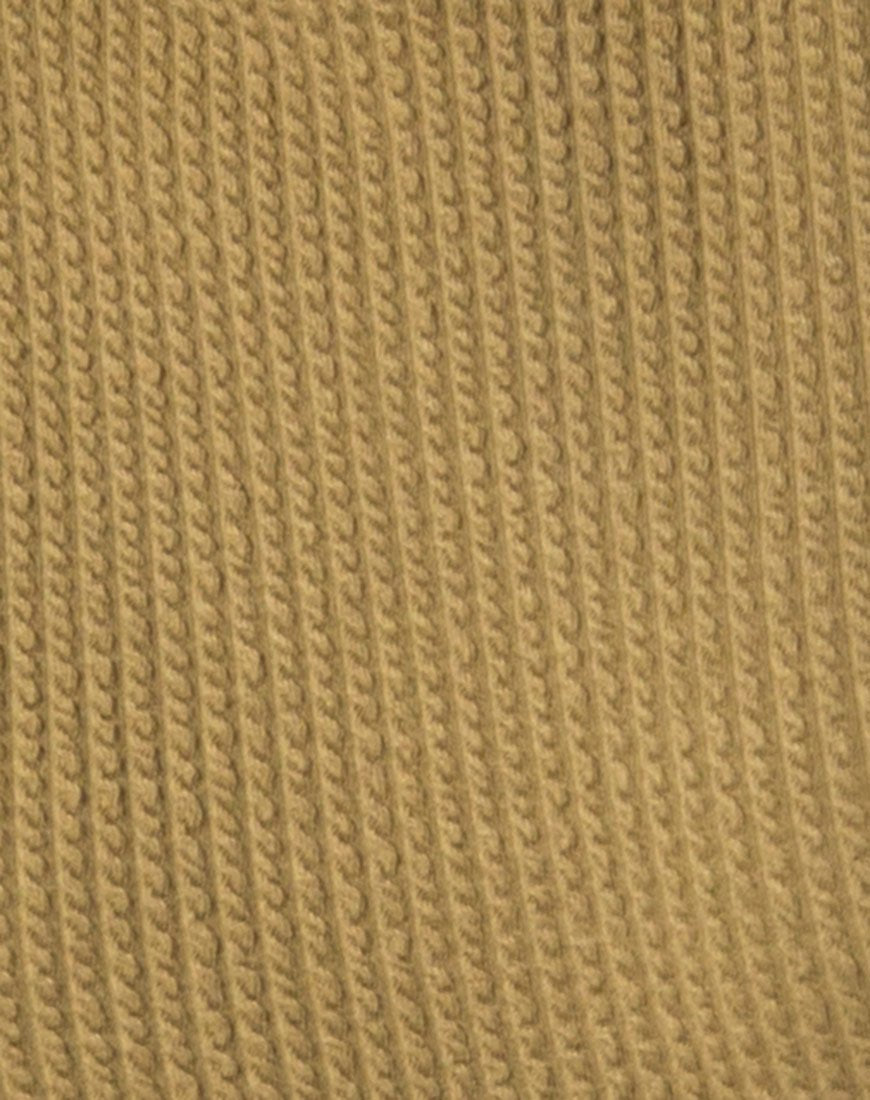 Image of Jourdana Bodycon Dress in Jumbo Rib Olive