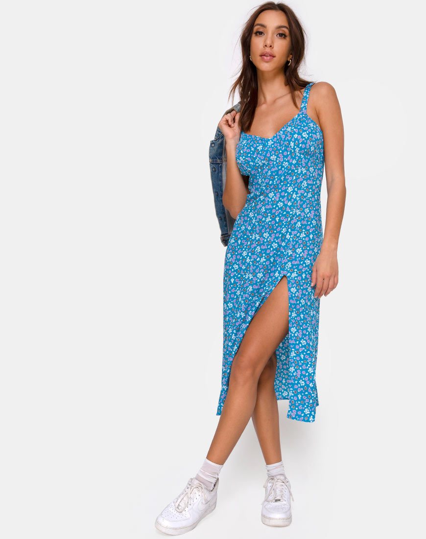 Image de Jova Midi Dress in Bloom Baby Blue