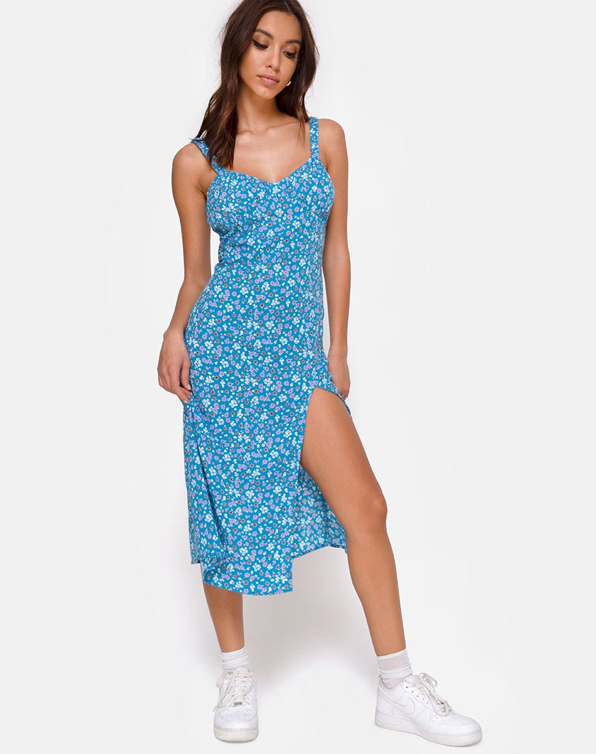 Image de Jova Midi Dress in Bloom Baby Blue