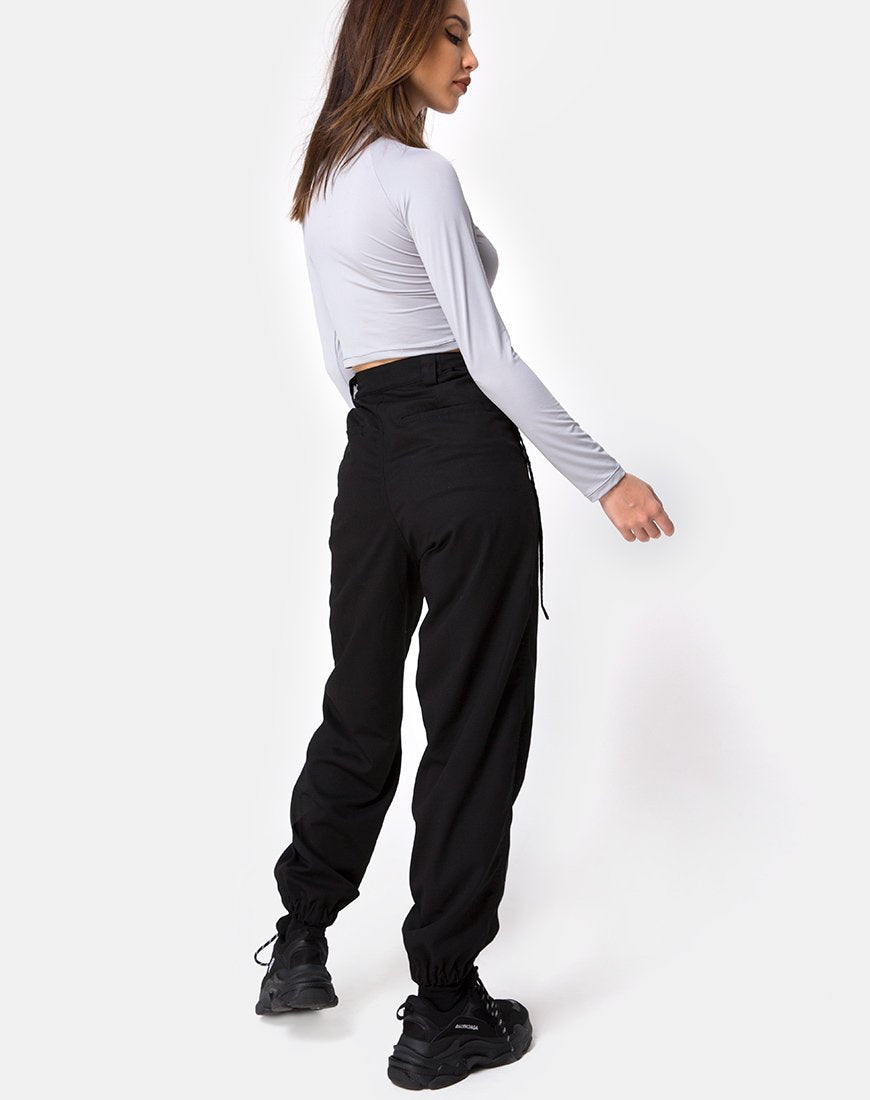 Image de Jubie Cargo Trouser in Black Drill