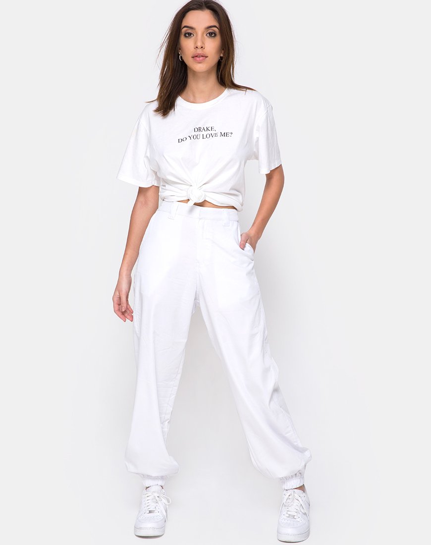 Pantalon cargo Jubie en White Drill
