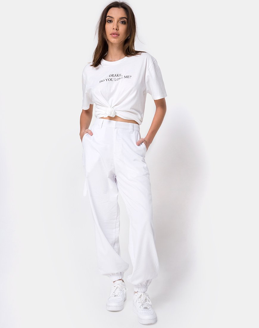 Image de Jubie Cargo Trouser in White Drill