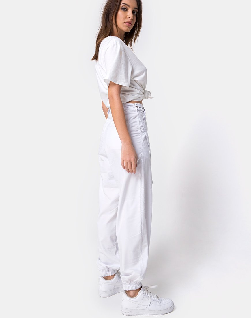 Pantalon cargo Jubie en White Drill