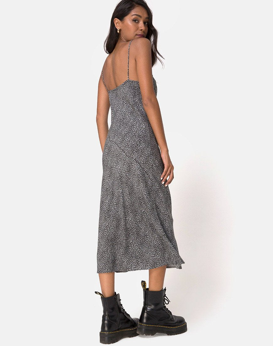 Image de la robe Julia en léopard Ditsy Grey