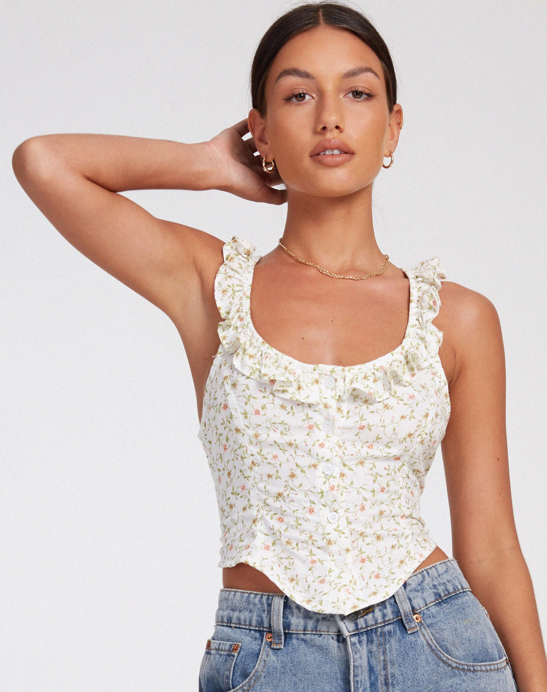 Image de Julka Cami Top in Pretty Petal Ivory