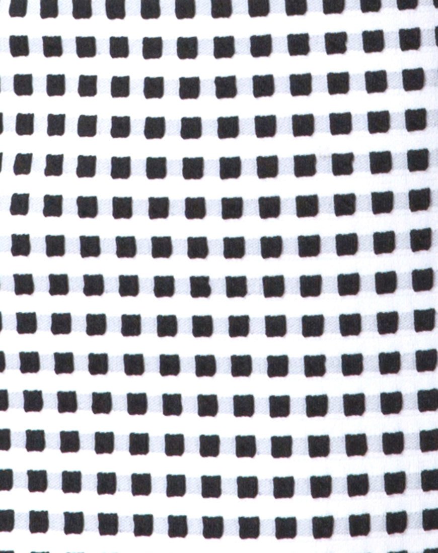 Image de la robe Junice en vichy Ivoire Noir