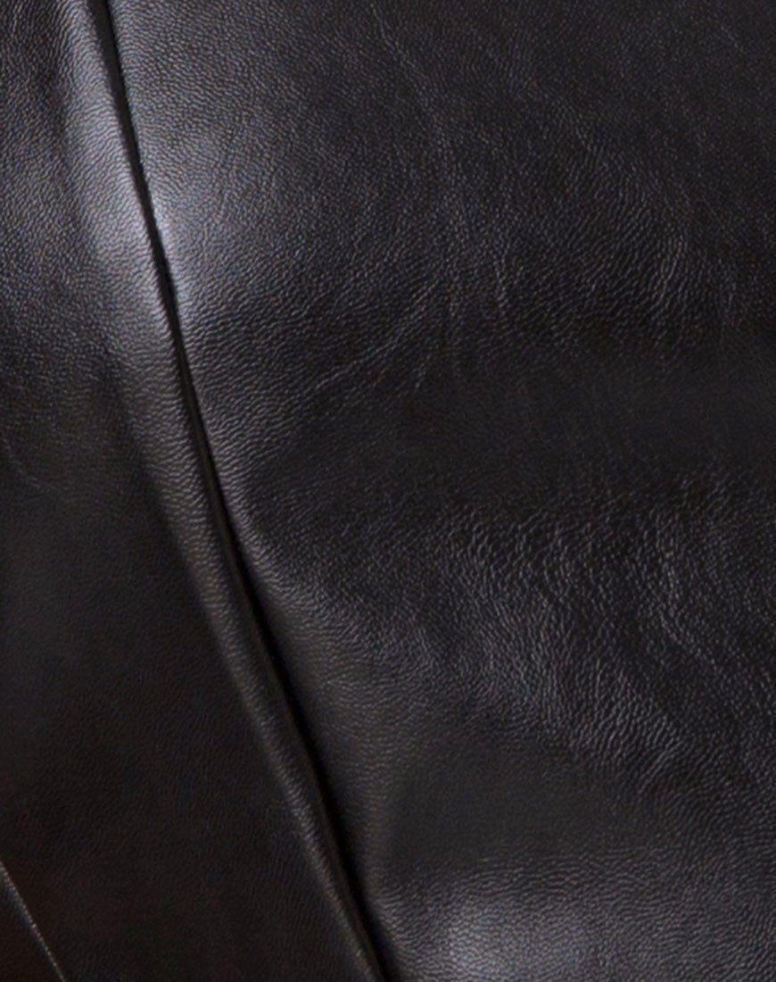 Image de Justine Top en cuir végétalien Noir