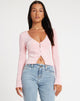 image de Kaigra Cardi en Baby Pink Silver Stud Hotfix
