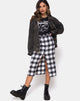 Image de Kaisa Midi Skirt in Plaid Black and White