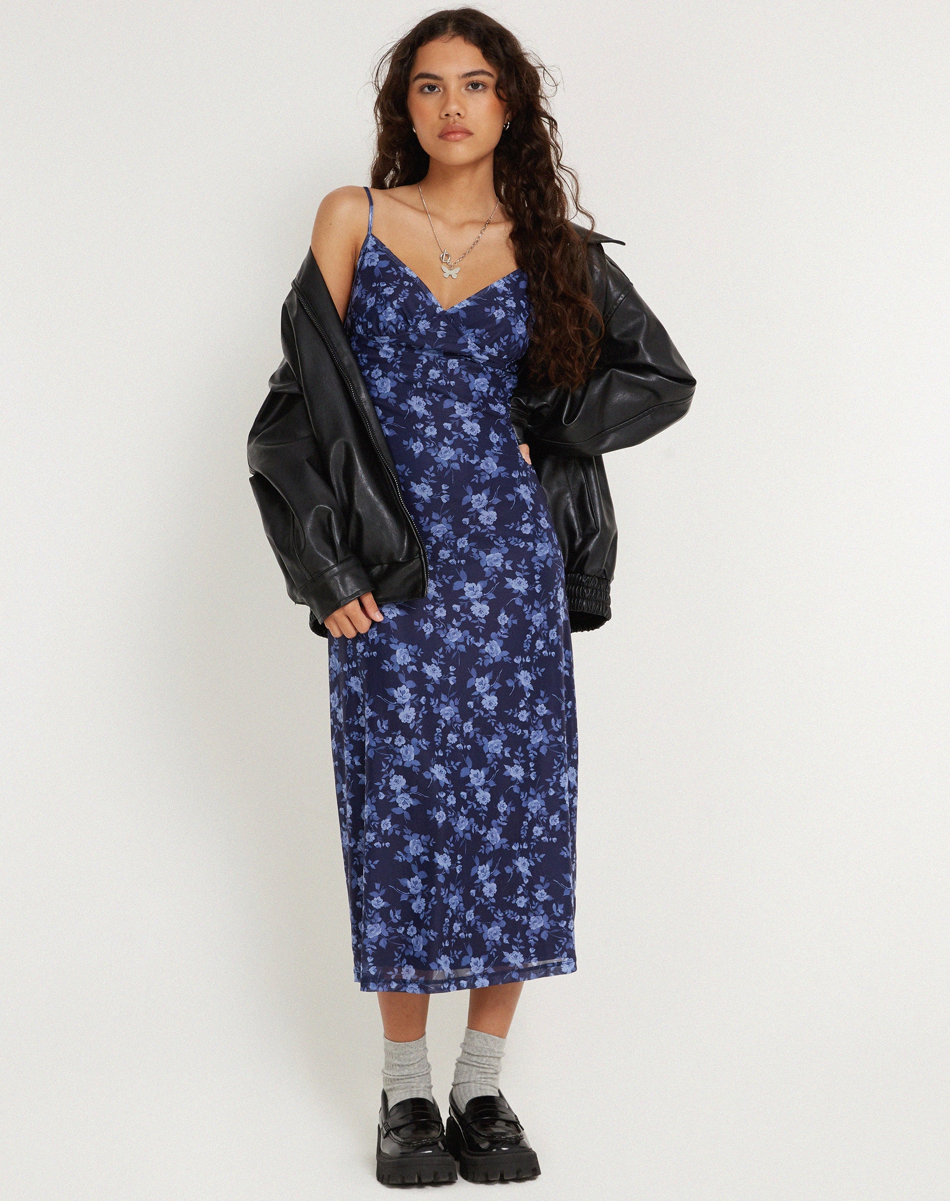 Image de Kalana Robe midi imprimée en Pretty Floral Navy