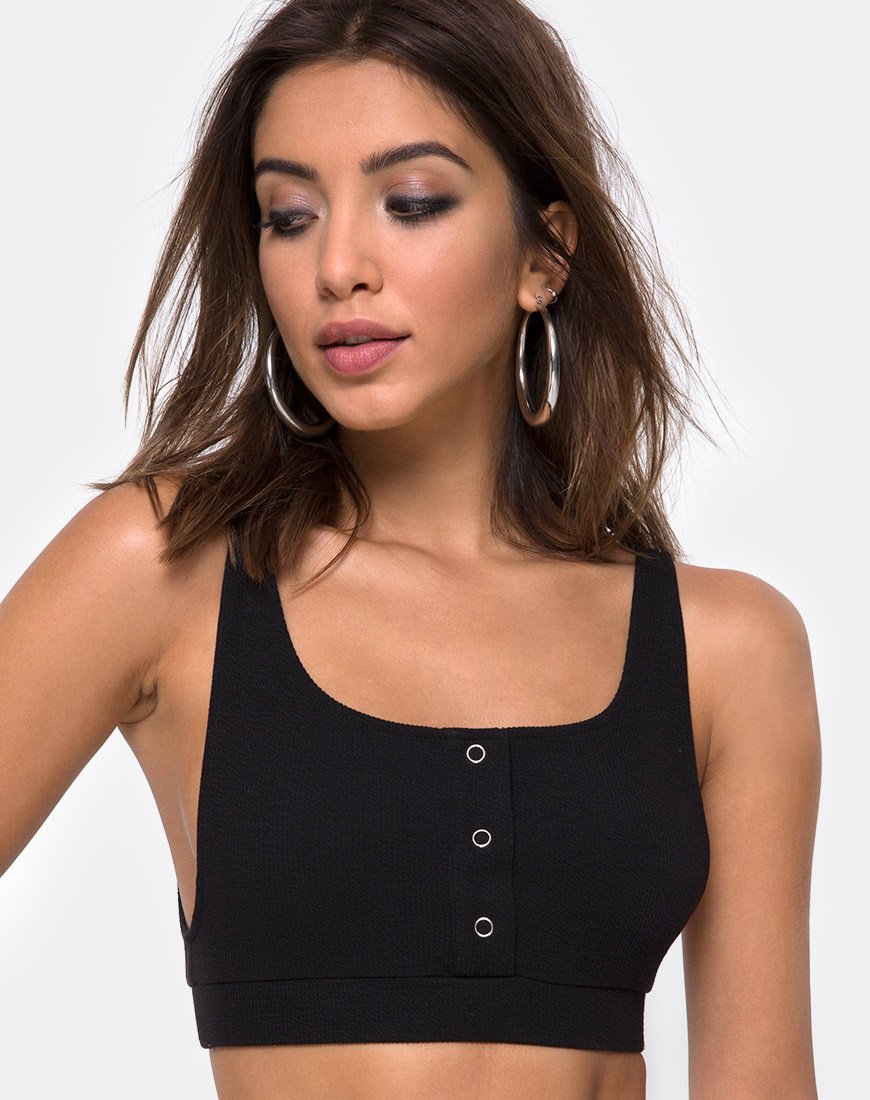 Image de Kalica Crop Top in Rib Black