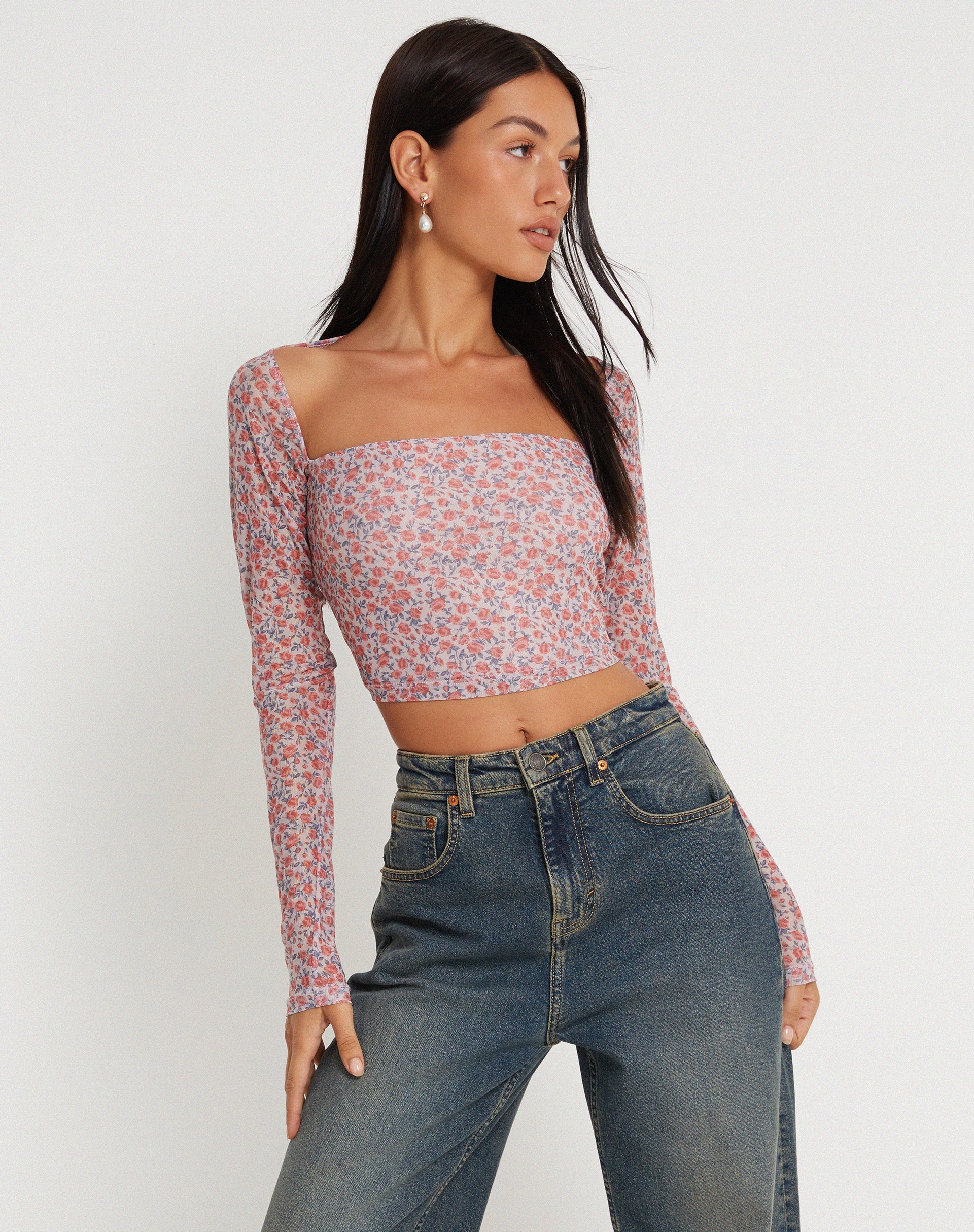 Image de Kalisha Long Sleeve Top in Spring Rose Dusty Pink