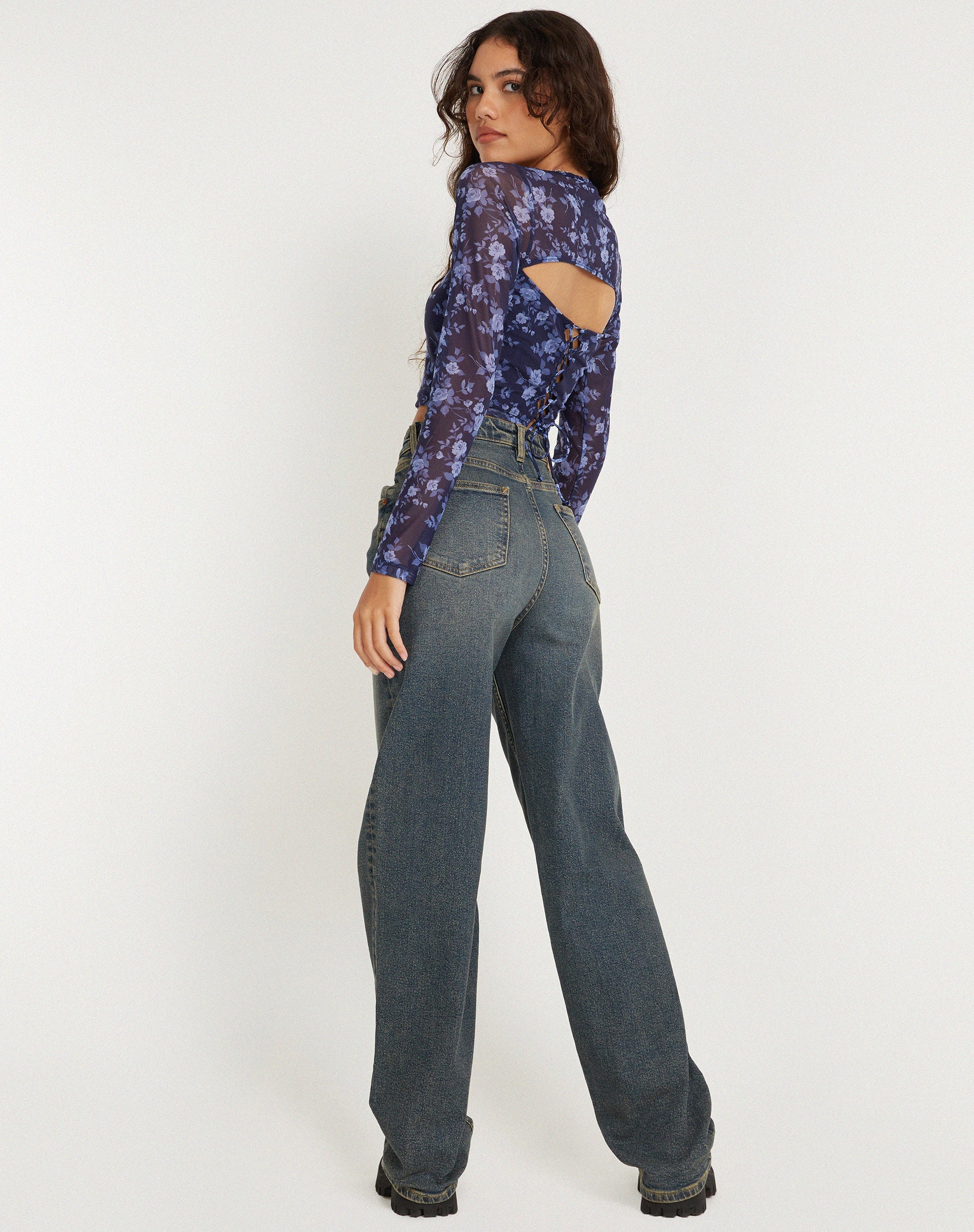 Image de Kalula Top imprimé à manches longues, coloris Pretty Floral Navy