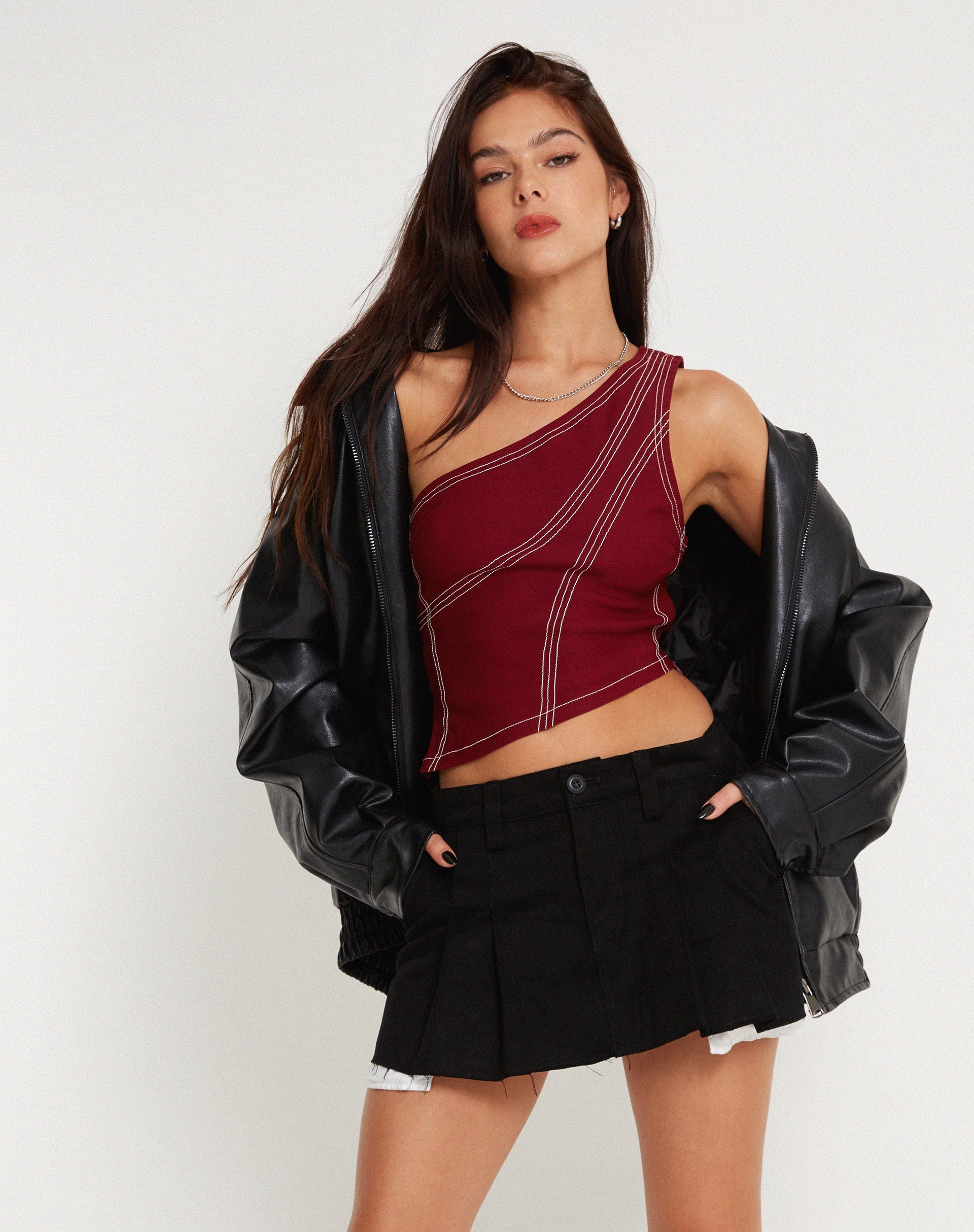Image de Kamaida Crop Top in Tailoring Redwood