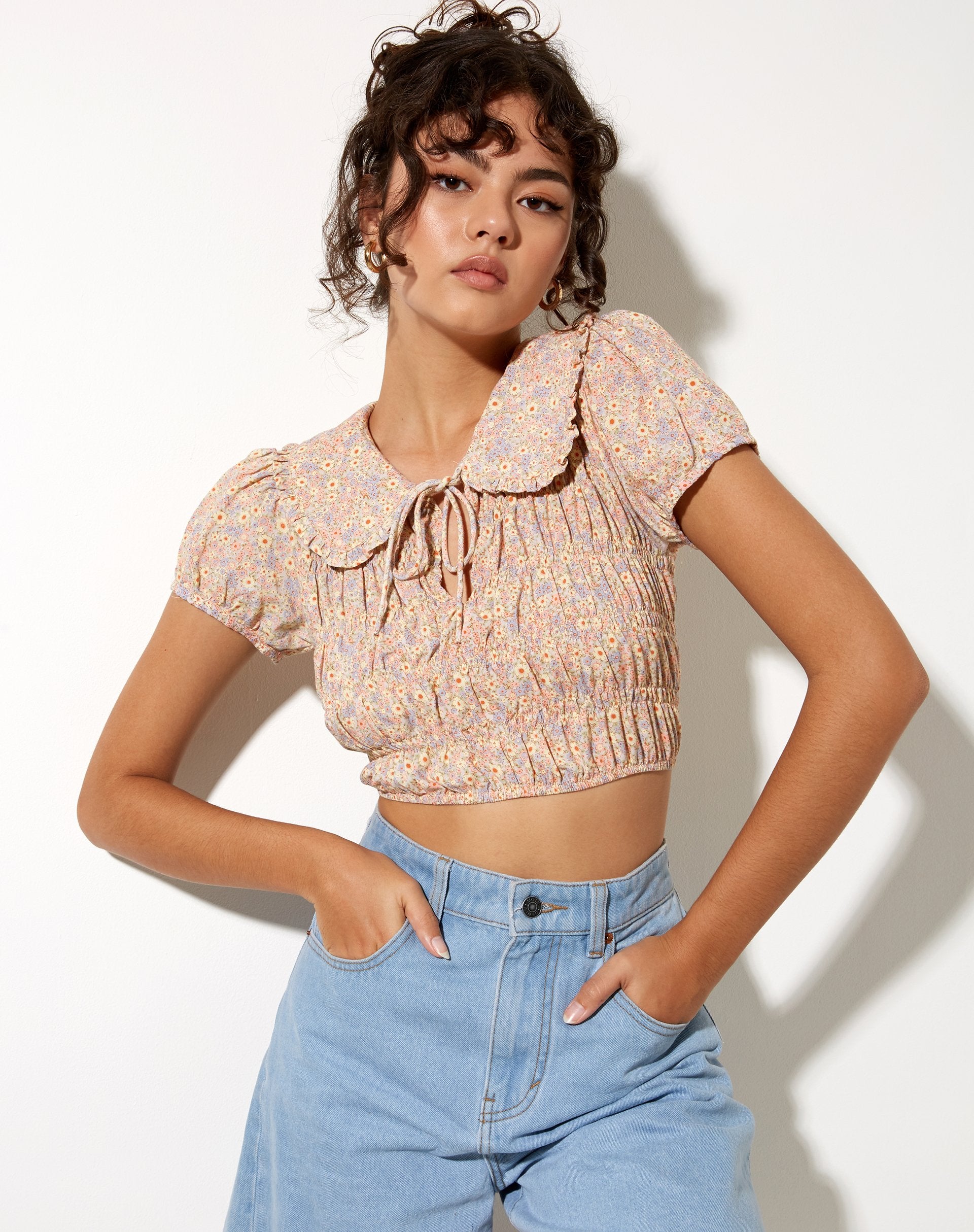 Image de Kamiko Top in 70s Prairie Girl Floral