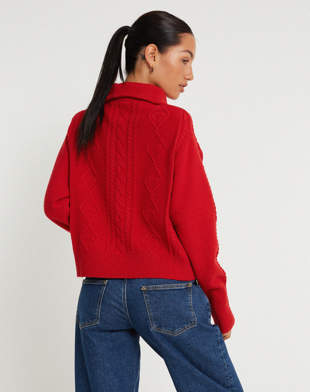 Pull en maille Kamuja, rouge