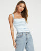 image de Kanaya Top in Satin Ice Blue