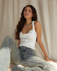 Image de Kanaya Top en satin ivoire
