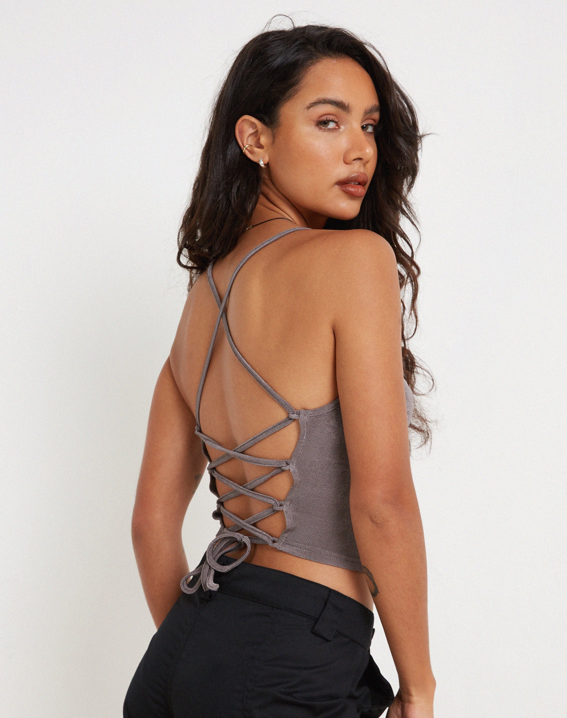 Image de Kaori Vest Top in Charcoal