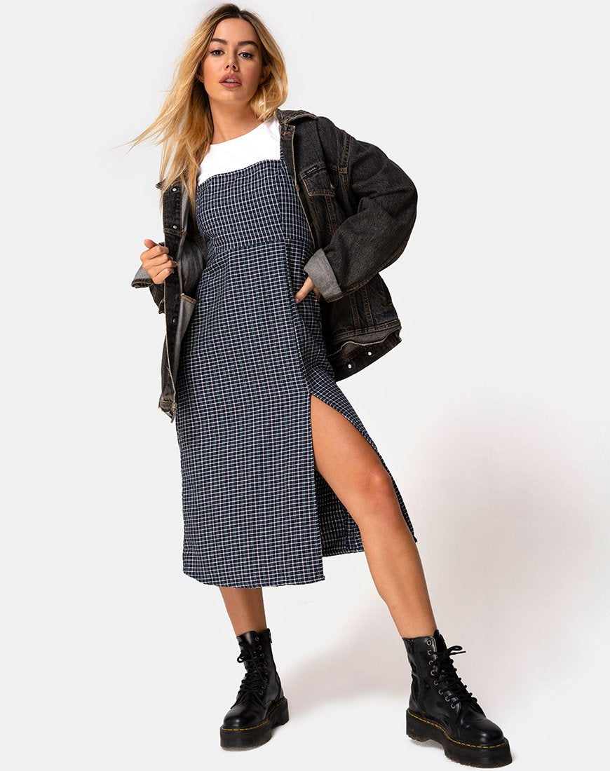 Image de Kaoya Robe à carreaux vert noir