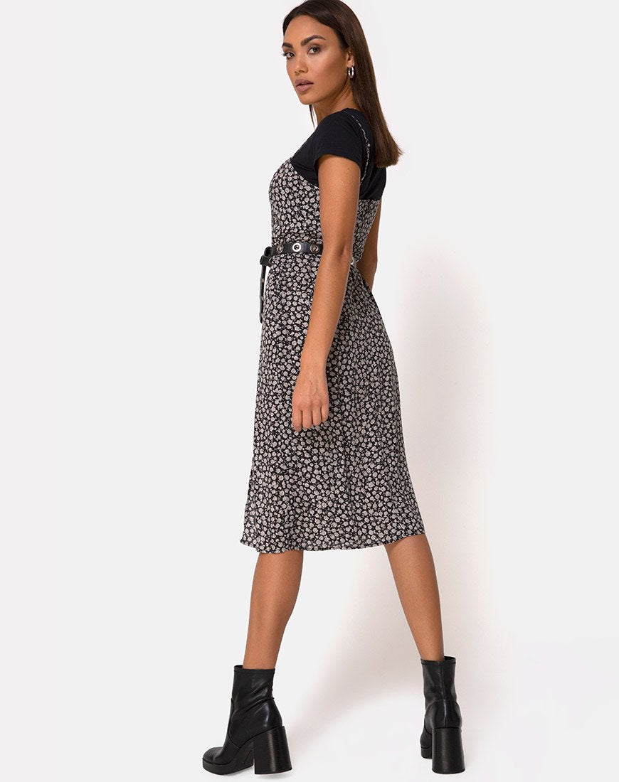 Image de Kaoya Midi Dress in Ditsy Rose Black