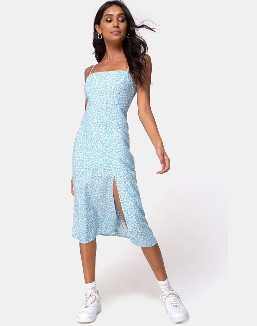 Image de Kaoya Midi Dress in Ditsy Rose Blue