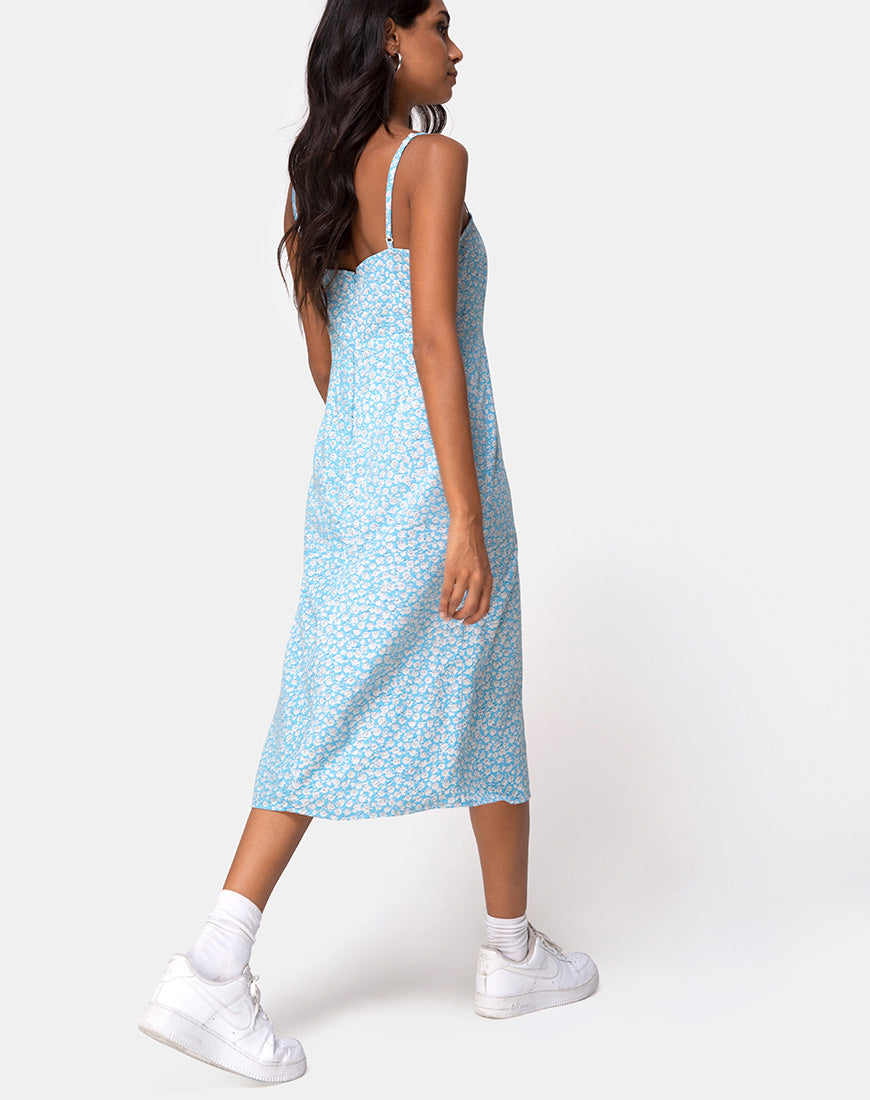 Image de Kaoya Midi Dress in Ditsy Rose Blue