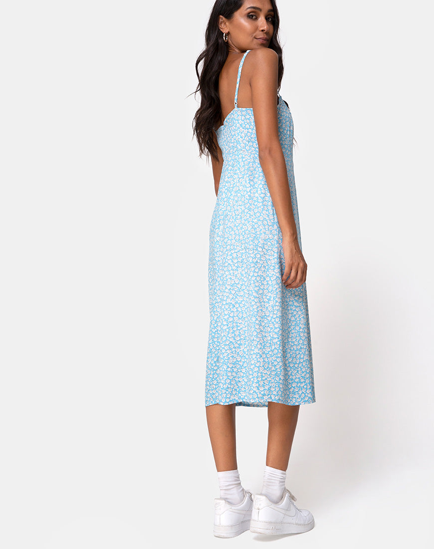 Image de Kaoya Midi Dress in Ditsy Rose Blue