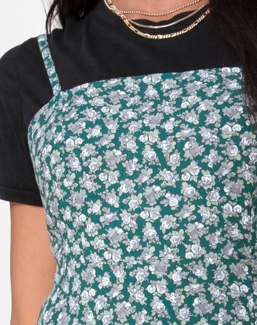 Image de Kaoya Midi Dress in Floral Bloom Green