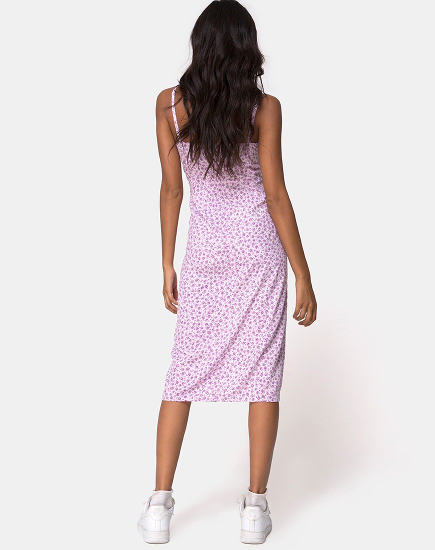 Image de Kaoya Midi Dress in Ditsy Rose Lilac