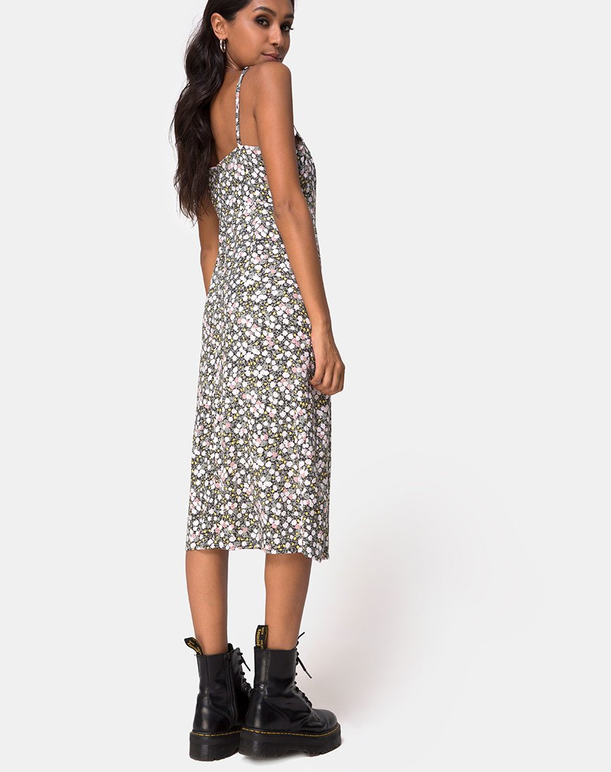 Image de Kaoya Midi Dress in Floral Field Olive