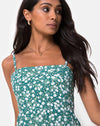 Champ floral vert