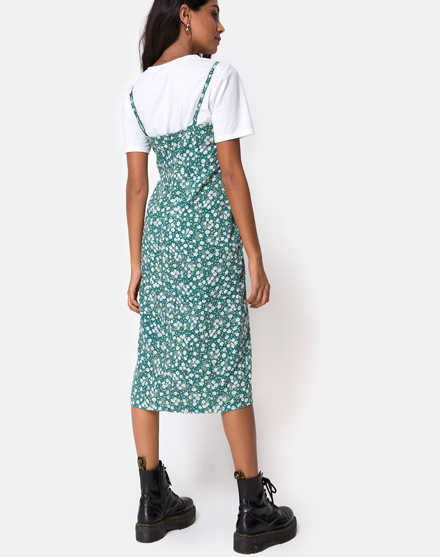 Image de Kaoya Midi Dress in Floral Field Green